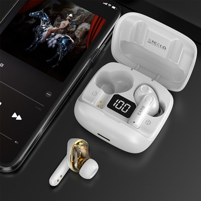 Mini Transparent Wireless Earbuds | ENC Noise Reduction | Digital Display | Bluetooth 5.0