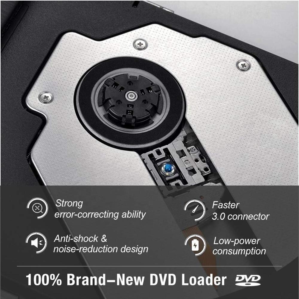 External DVD Drive USB 3.0 | CD DVD Burner & Reader | Mac & PC Compatible
