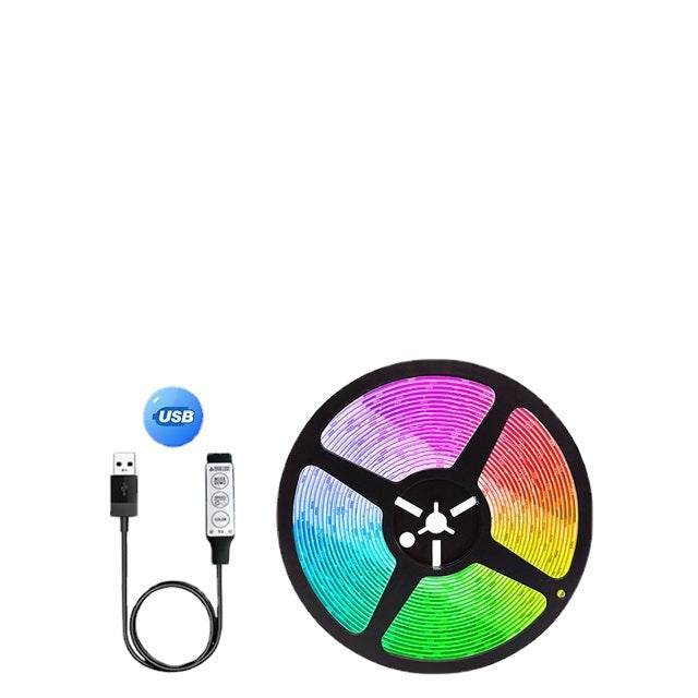 RGB LED Strip Lights with Bluetooth Control - USB Powered Gaming Room Lighting
