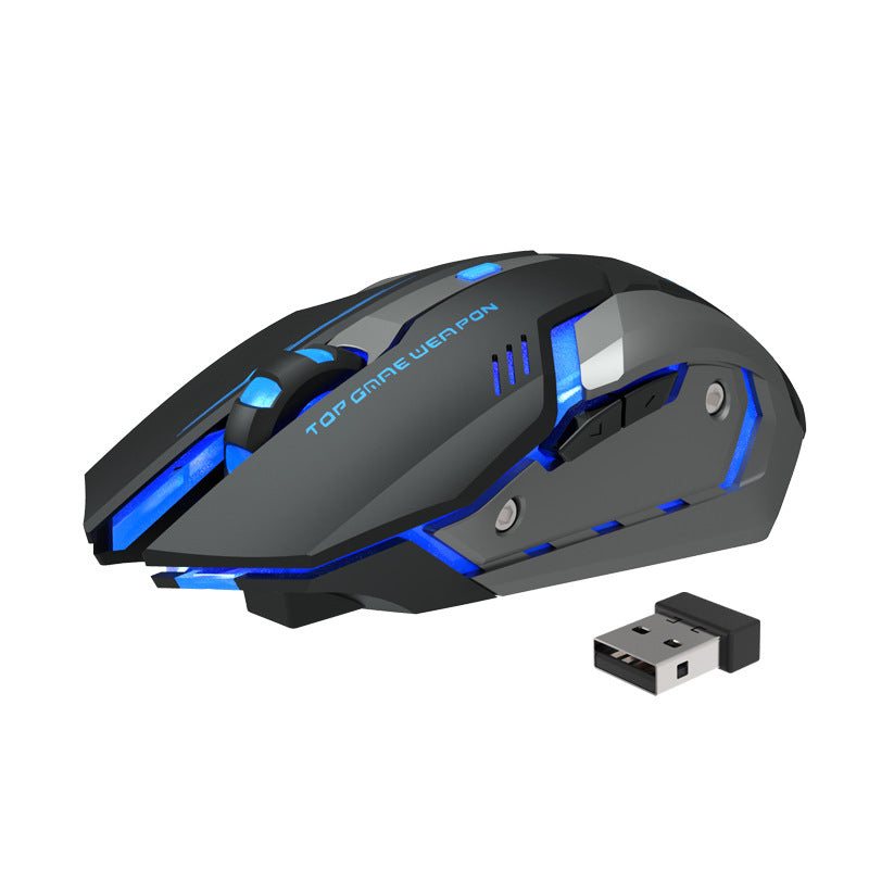 Wireless Charging Silent Gaming Mouse | RGB LED | 2.4G & Bluetooth | 6 Colors