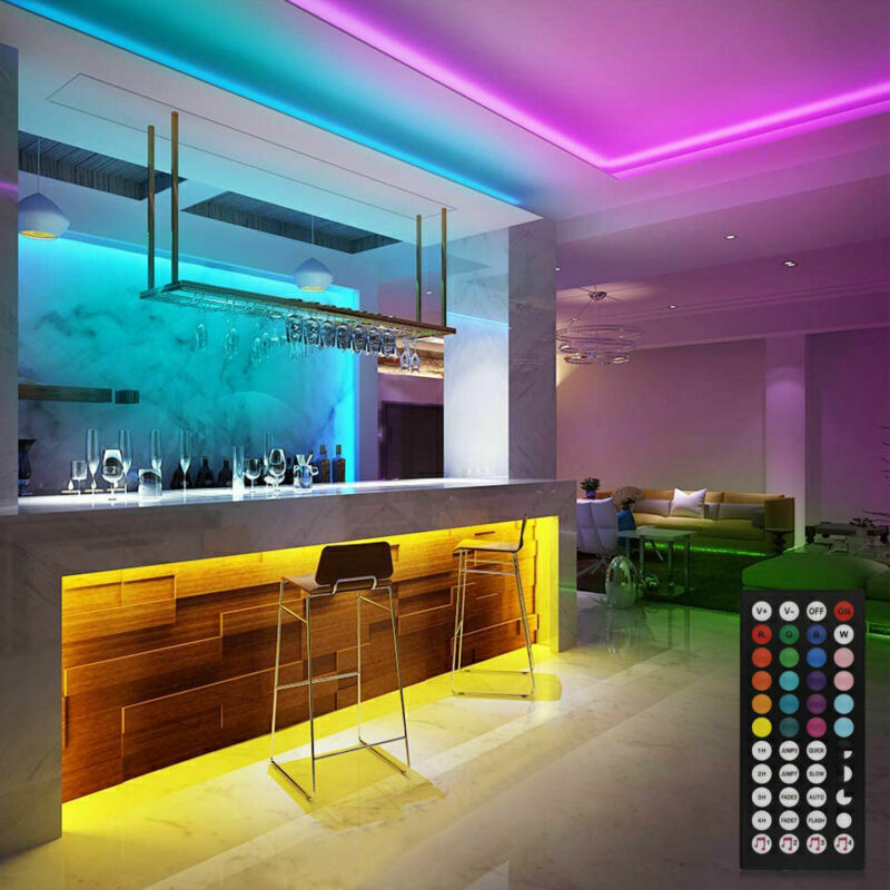 RGB LED Strip Lights | Bluetooth & Remote Control | TV, Gaming & Room Ambiance