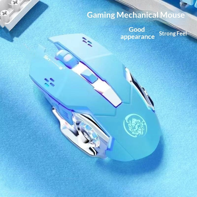RGB Wireless Gaming Mouse – 2.4G & Bluetooth, Rechargeable, Silent Click for PC & Laptop