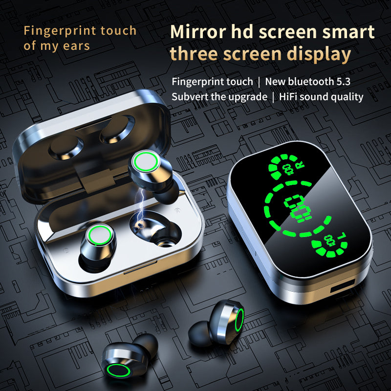Wireless TWS Earbuds with Smart Digital Display & Breathing Light | Bluetooth 5.0