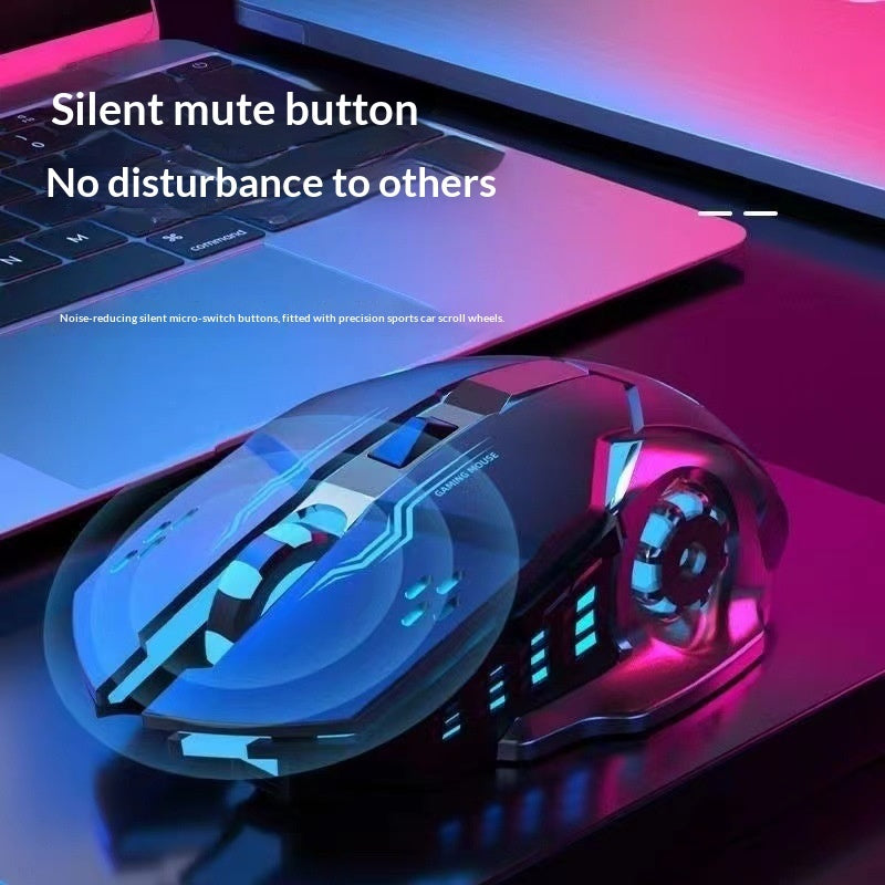RGB Wireless Gaming Mouse – 2.4G & Bluetooth, Rechargeable, Silent Click for PC & Laptop