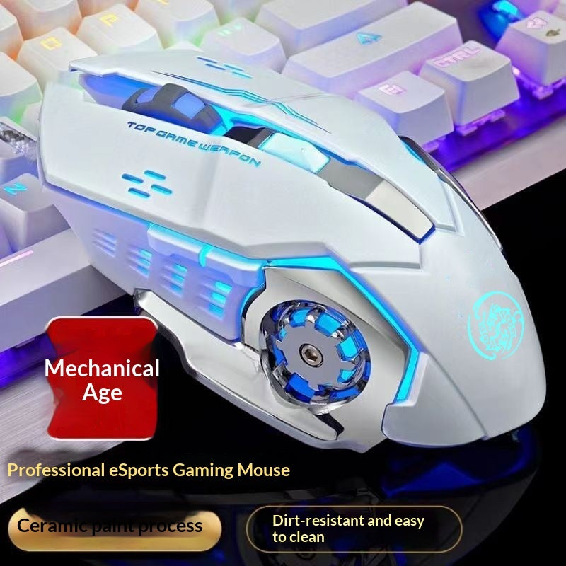 RGB Wireless Gaming Mouse – 2.4G & Bluetooth, Rechargeable, Silent Click for PC & Laptop