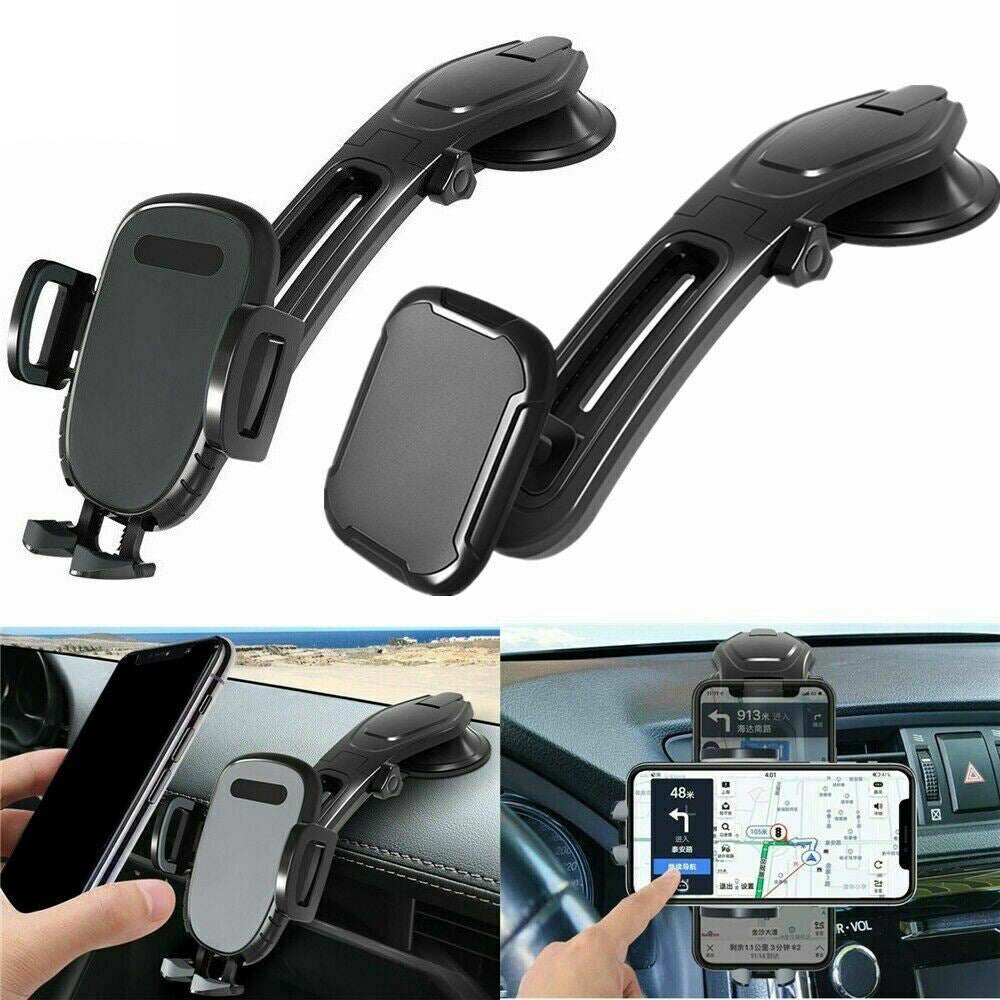360° Car Phone Mount | Dashboard & Windshield | Clamp or Magnetic | Universal Fit