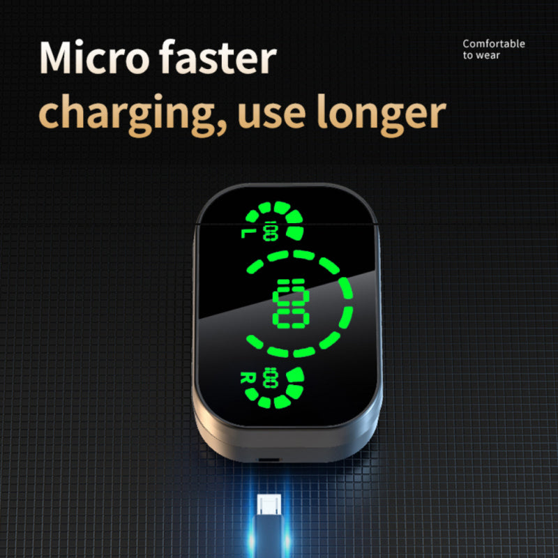 Wireless TWS Earbuds with Smart Digital Display & Breathing Light | Bluetooth 5.0