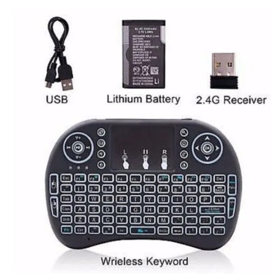 Mini Wireless Keyboard with Touchpad – Backlit 2.4G Compact Keyboard for TV Box, PC & Smart TV