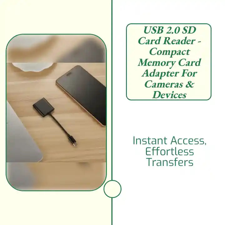 USB 2.0 SD Card Reader - Compact Memory Card Adapter for Cameras &amp; Devices by@Outfy