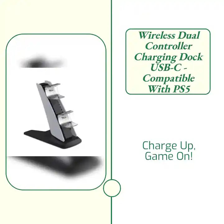 Wireless Dual Controller Charging Dock USB-C - Compatible with PS5 by@Outfy