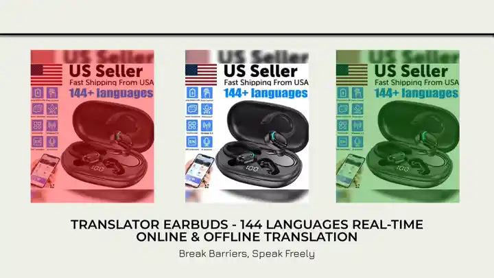 Translator Earbuds - 144 Languages Real-Time Online &amp; Offline Translation by@Outfy