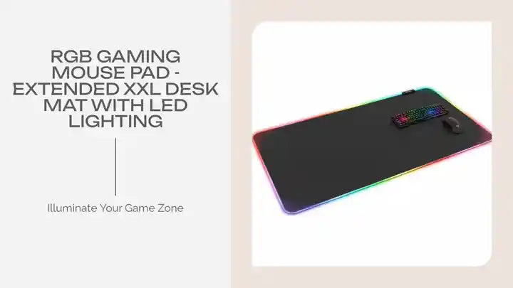 RGB Gaming Mouse Pad - Extended XXL Desk Mat with LED Lighting by@Outfy