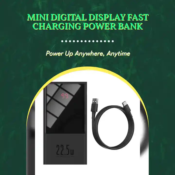 Mini Digital Display Fast Charging Power Bank by@Outfy