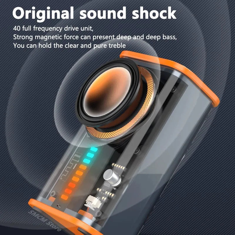 K07 Transparent Mecha Bluetooth Speaker - Sound Light TWS