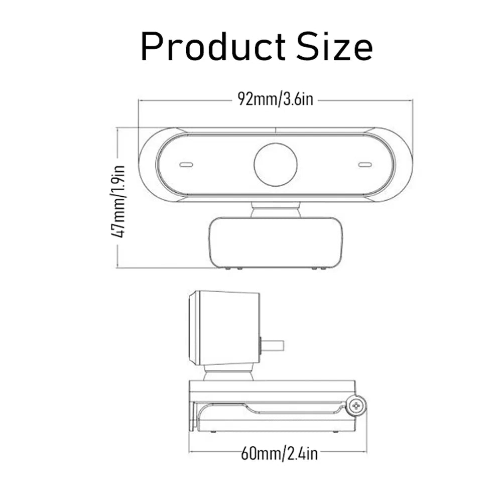 1080P Conference Webcam - Auto Focus, HD Video Camera for PC, Laptop & Video Calls