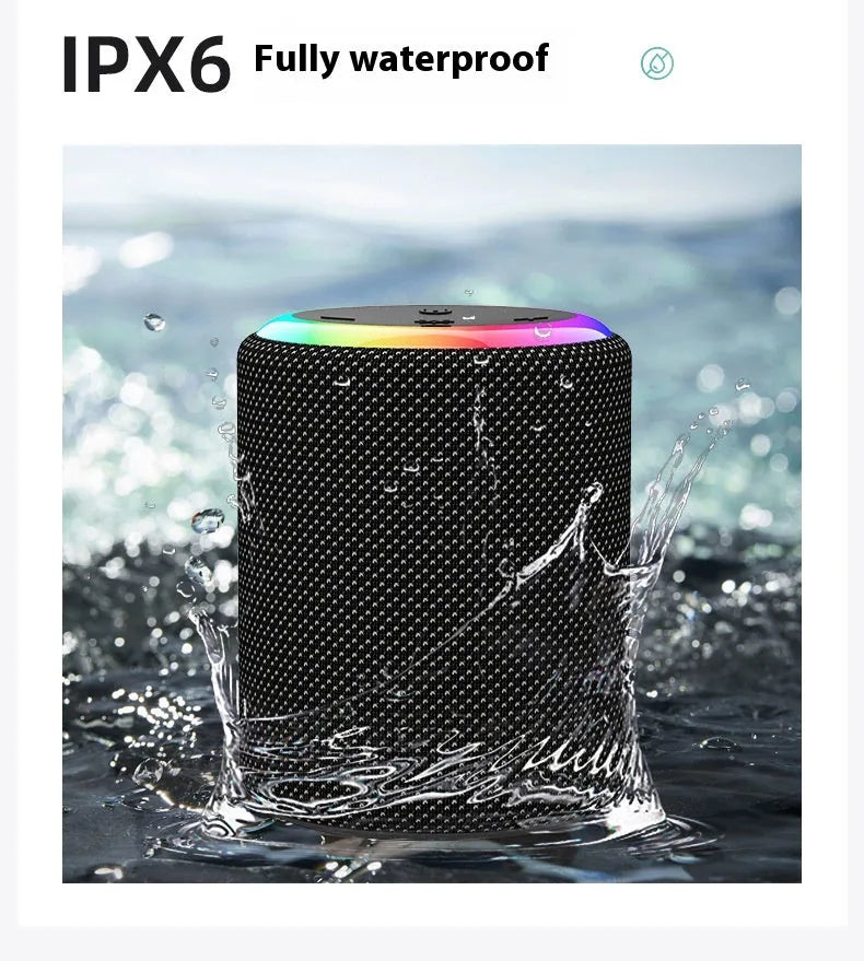 Outdoor Waterproof Bluetooth Speaker Cylinder - Rich Bass