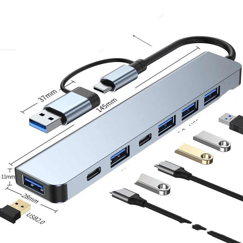 Type-c Docking Station 7-in-1 Usb Hub - HDMI, USB 3.0, PD Charging, SD Card Reader