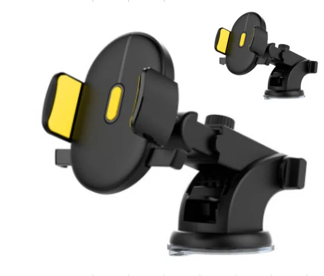Car Phone Holder - Long Rod Telescopic Dashboard Suction Cup Mount, Universal Fit