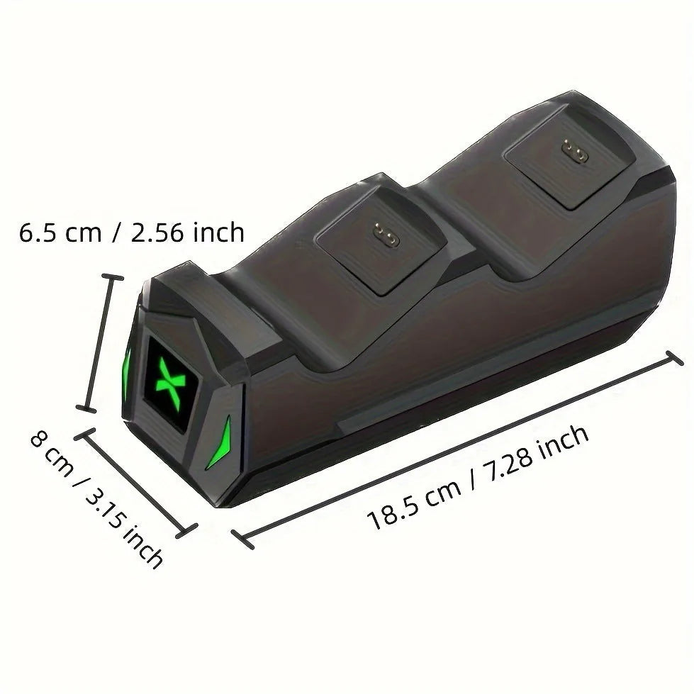 Controller Charging Station - 2x5520mWh Rechargeable Battery Pack, Compatible with Xbox, USB-C