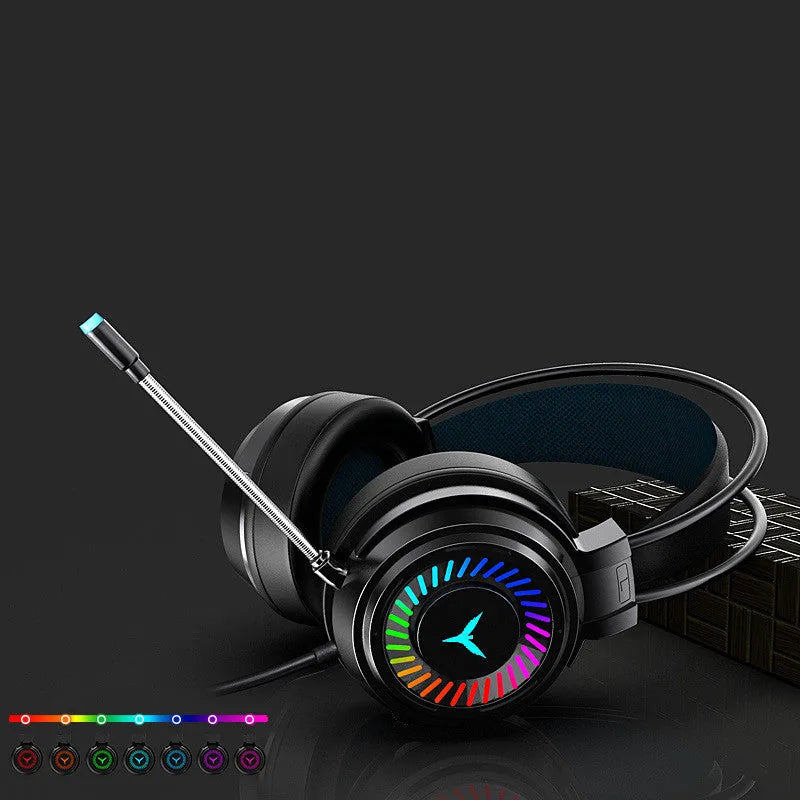 Computer Headset - USB Wired Over-Ear with Noise-Canceling Mic, 50mm Drivers & 2M Cable