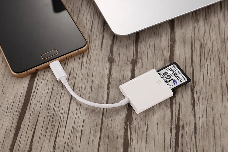 USB 2.0 SD Card Reader - Compact Memory Card Adapter for Cameras & Devices