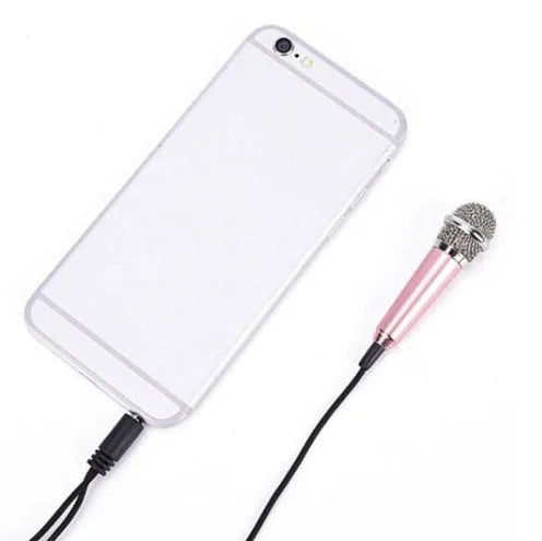Mini Clip-On Lavalier Microphone - Portable Phone Mic for Vlogging, Recording & Singing