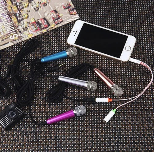 Mini Clip-On Lavalier Microphone - Portable Phone Mic for Vlogging, Recording & Singing