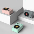 Retro Vinyl Record Bluetooth Speaker - Portable Wireless Mini Speaker with Vintage Design