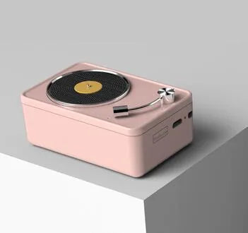 Retro Vinyl Record Bluetooth Speaker - Portable Wireless Mini Speaker with Vintage Design