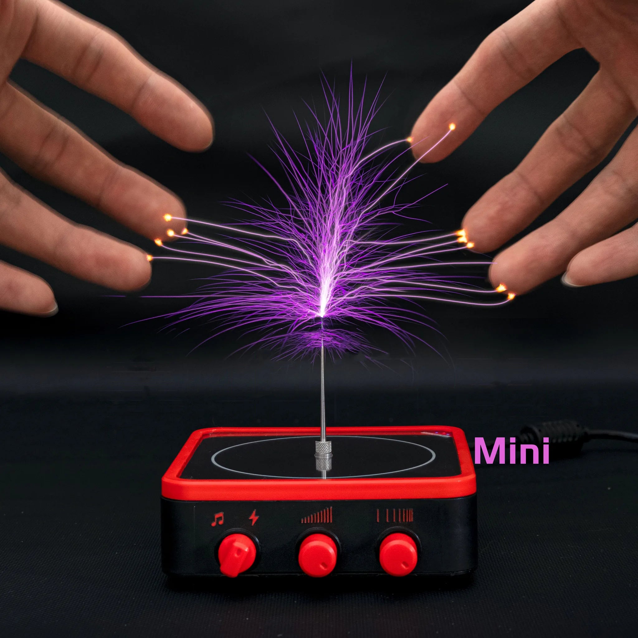 Tesla Coil Bluetooth Speaker - Plasma Lightning Arc with Touch Display