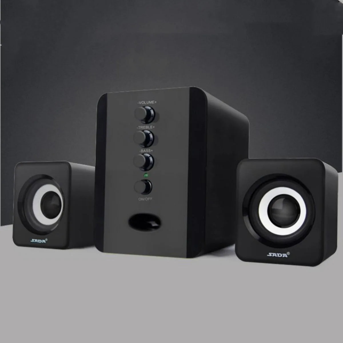 D-202 2.1 Channel Computer Speakers - Stereo System with Subwoofer & Super Bass