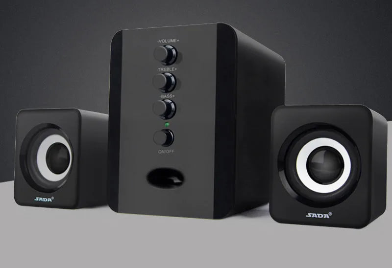 D-202 2.1 Channel Computer Speakers - Stereo System with Subwoofer & Super Bass