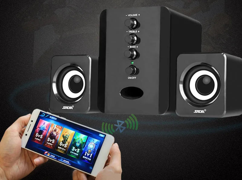 D-202 2.1 Channel Computer Speakers - Stereo System with Subwoofer & Super Bass