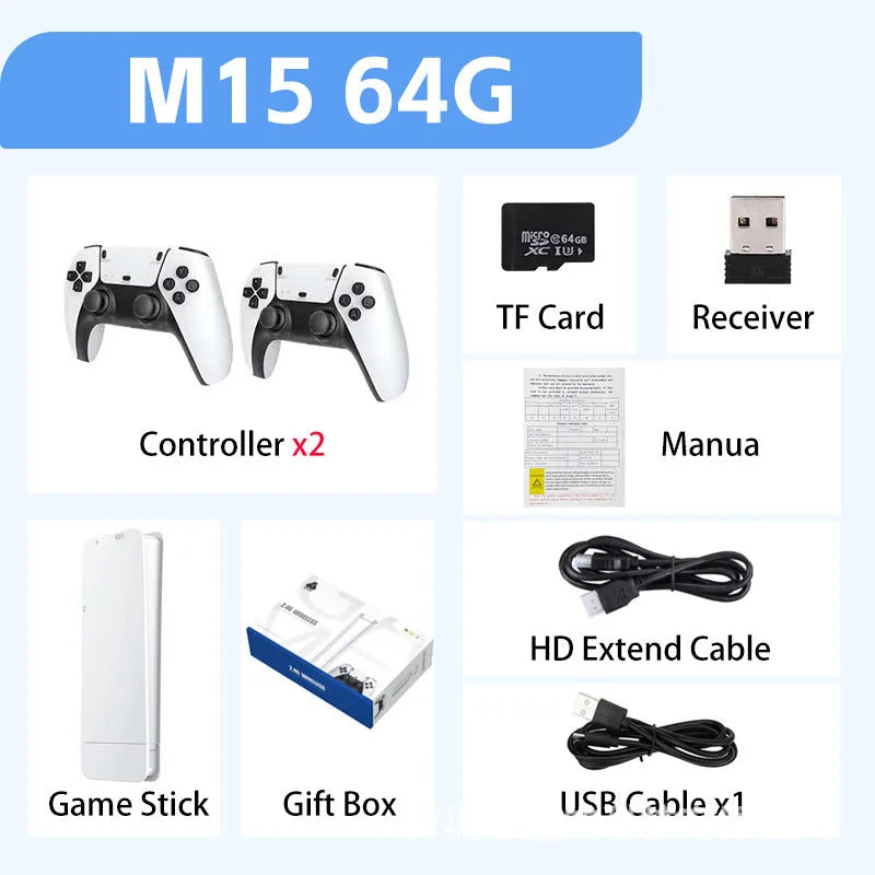Retro Arcade Game Console - Wireless HDMI TV Game System with 2 Controllers & 20,000+ Built-In Games