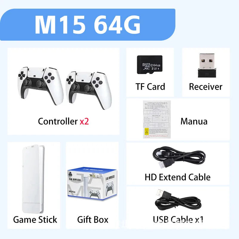 Retro Arcade Game Console - Wireless HDMI TV Game System with 2 Controllers & 20,000+ Built-In Games