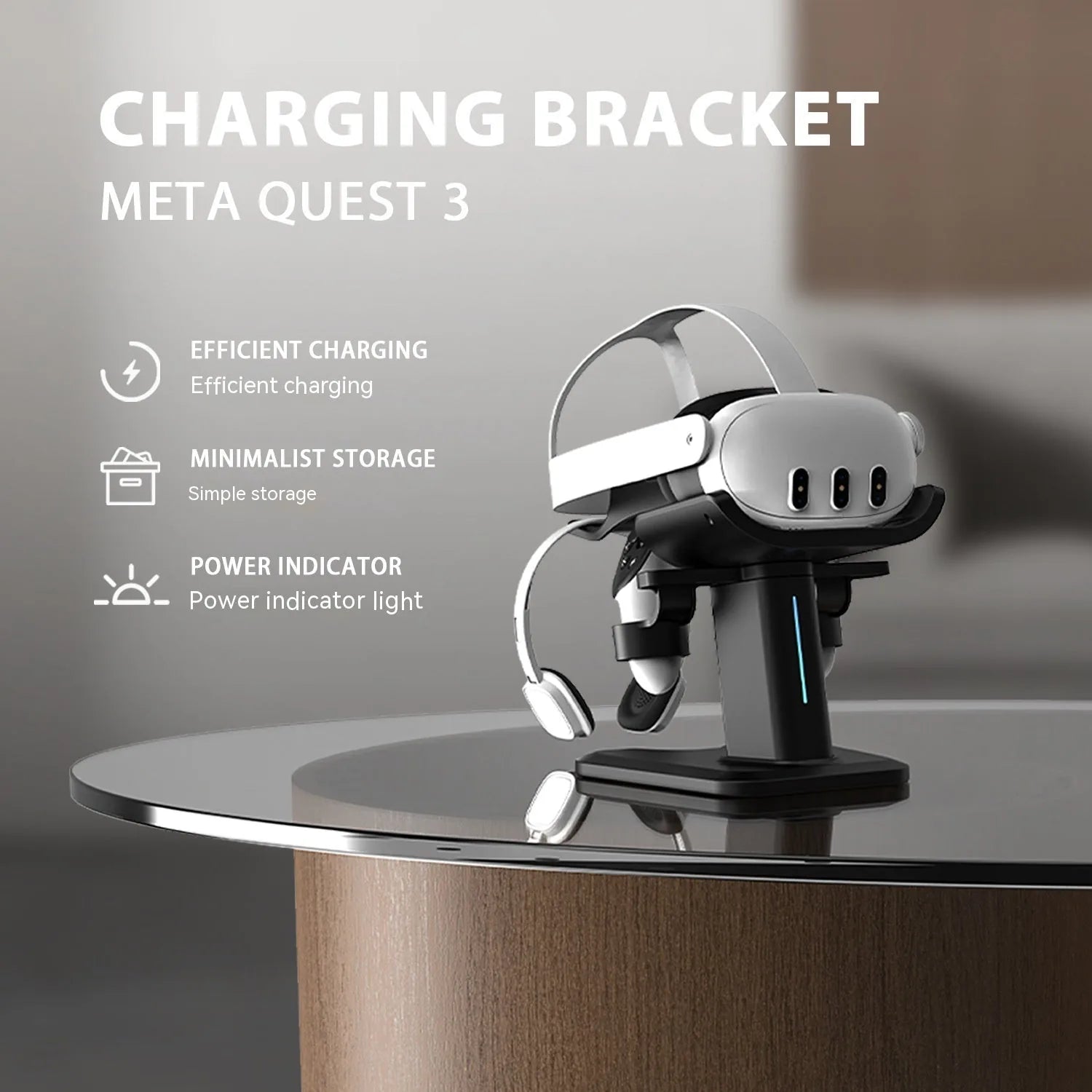 RGB VR Headset Charging Stand - Display Bracket & Charging Dock for VR Headsets