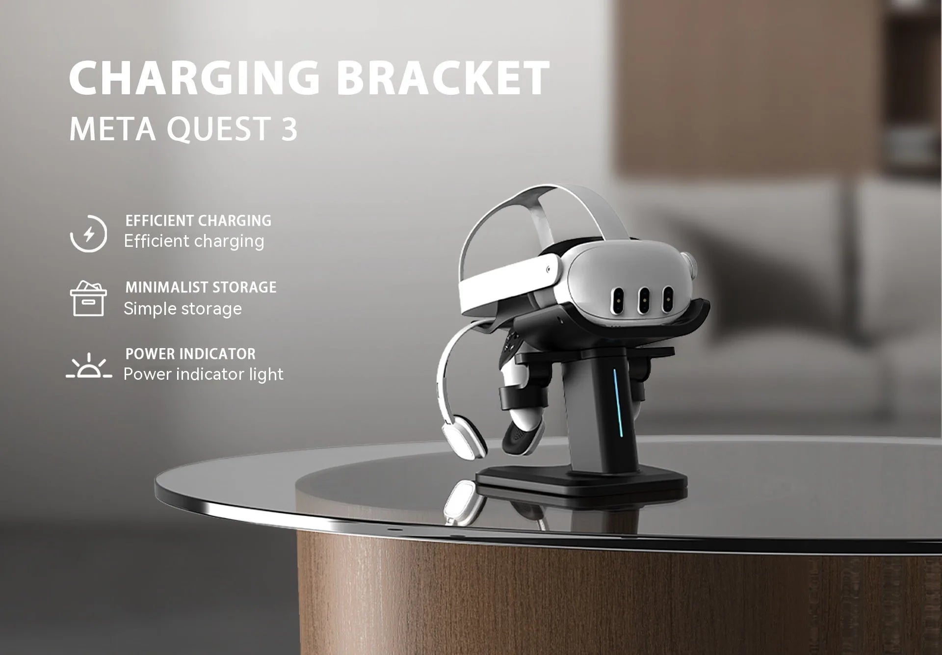 RGB VR Headset Charging Stand - Display Bracket & Charging Dock for VR Headsets