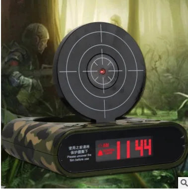 Shooting Target Alarm Clock - Shoot to Snooze with Toy Gun