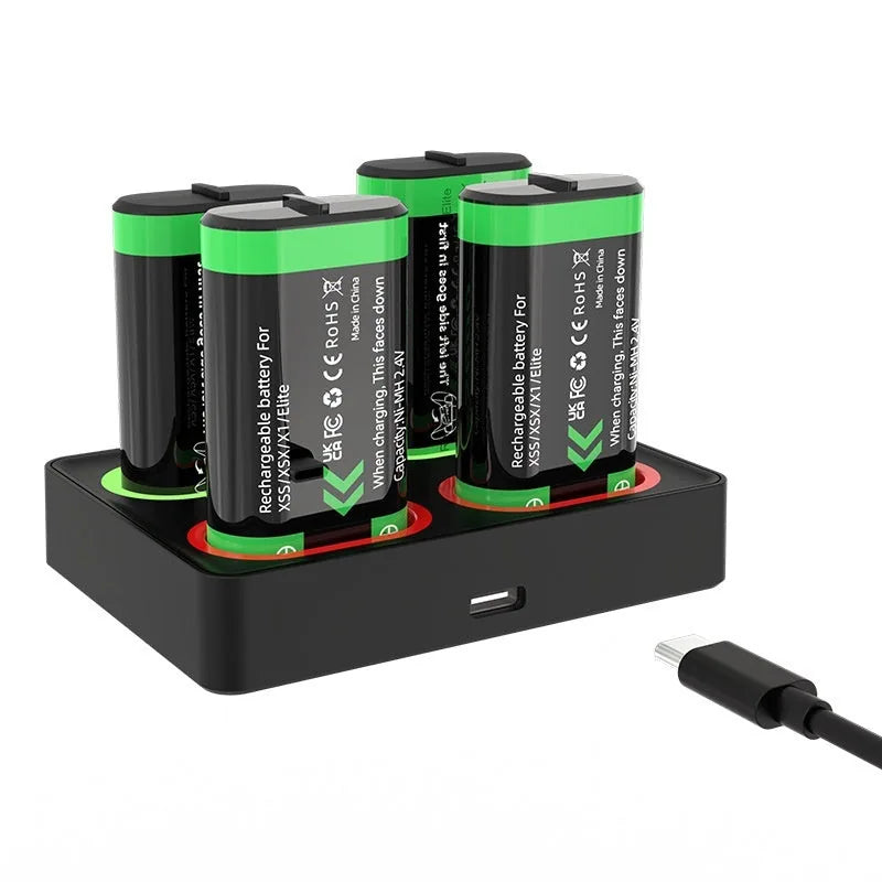 Portable Home Gaming Controller Battery Dock - Compatible with Xbox