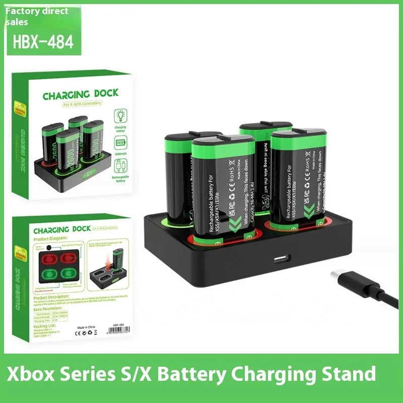 Portable Home Gaming Controller Battery Dock - Compatible with Xbox