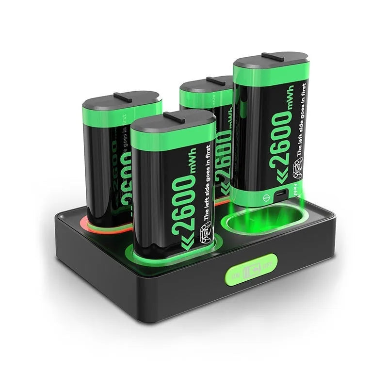 Portable Home Gaming Controller Battery Dock - Compatible with Xbox