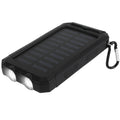 Solar Power Bank 10000mAh - Dual USB, SOS LED Flashlight & Compass