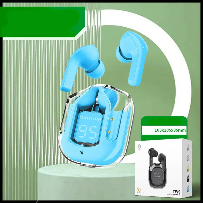 Mini Transparent Wireless Earbuds | ENC Noise Reduction | Digital Display | Bluetooth 5.0