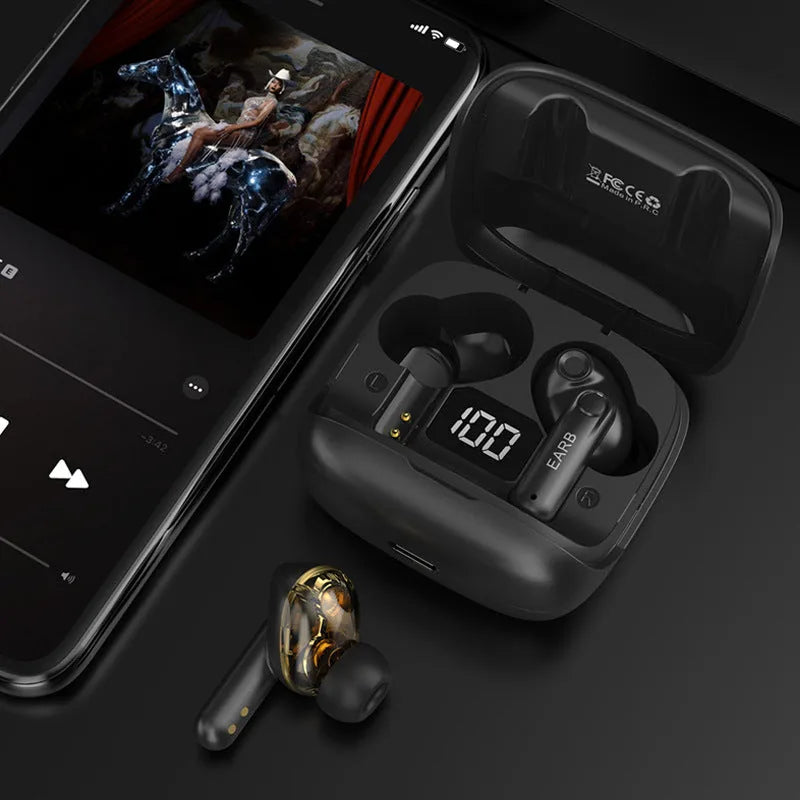 Mini Transparent Wireless Earbuds | ENC Noise Reduction | Digital Display | Bluetooth 5.0