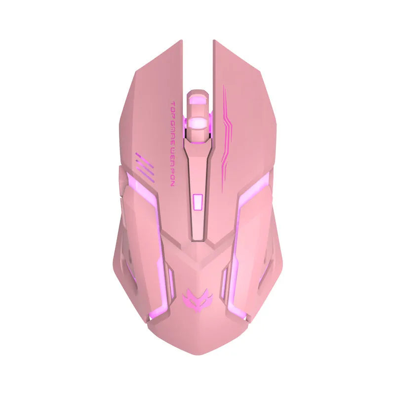 Wireless Charging Silent Gaming Mouse | RGB LED | 2.4G & Bluetooth | 6 Colors