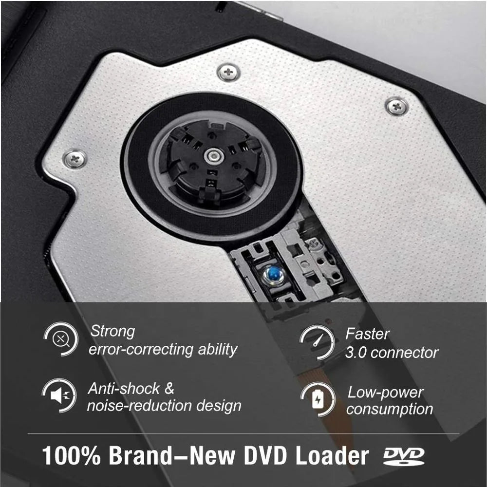 External DVD Drive USB 3.0 | CD DVD Burner & Reader | Mac & PC Compatible