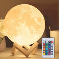 Moon Lamp with Stand & Remote – 16-Color LED Night Light, 3 Sizes