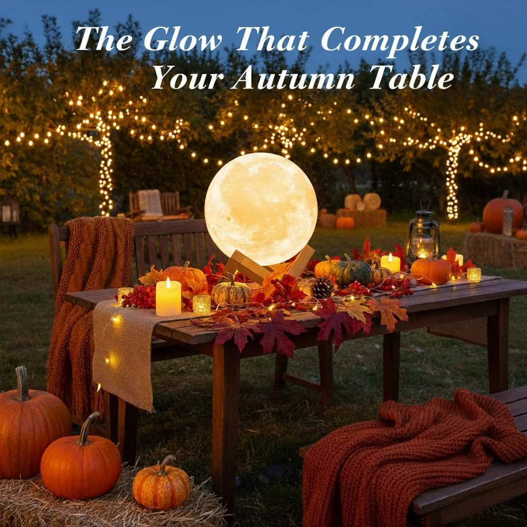 Moon Lamp with Stand & Remote – 16-Color LED Night Light, 3 Sizes