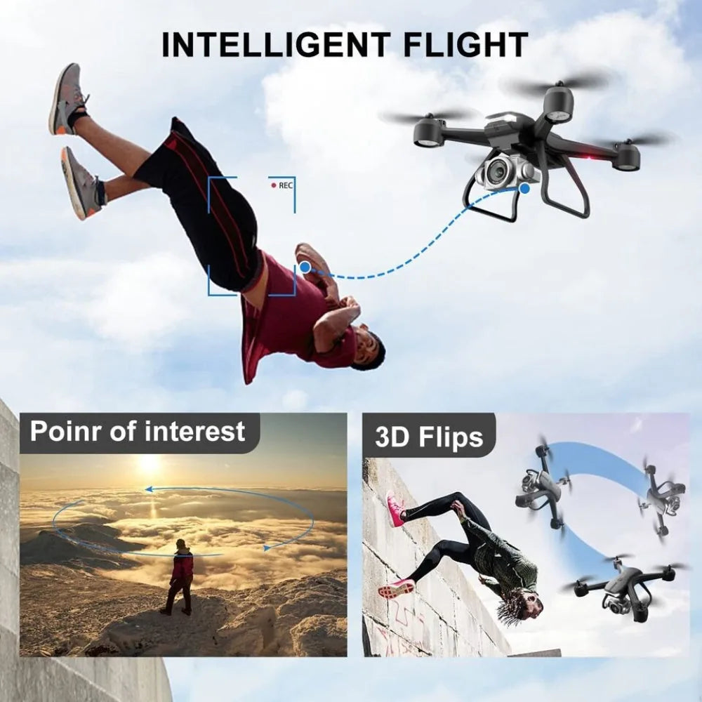 V14 Pro 6K Drone with Dual Camera – WiFi FPV, Carrying Case, 2 or 3 Battery Options