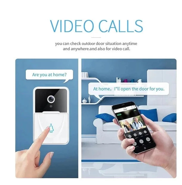 WiFi Smart Video Doorbell — HD Wide Angle, Motion Detection, Wireless